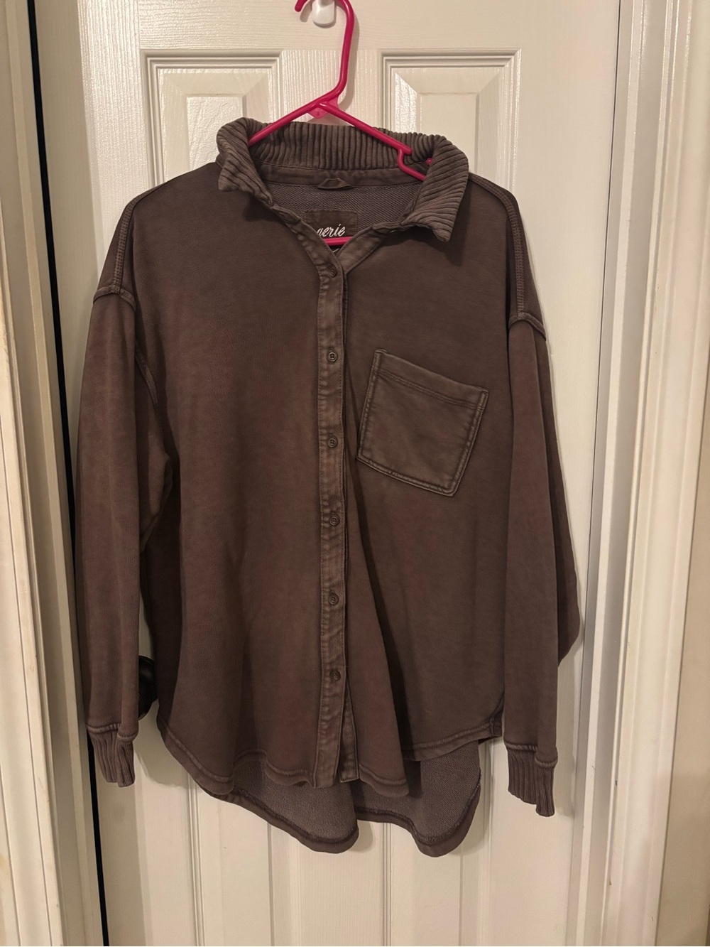 aerie Men's Shirt Jacket in Brown